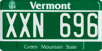 VT license plate XXN696