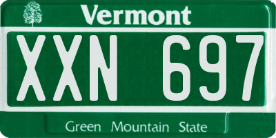 VT license plate XXN697