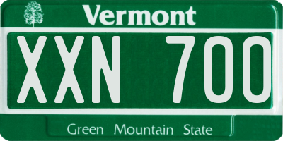 VT license plate XXN700