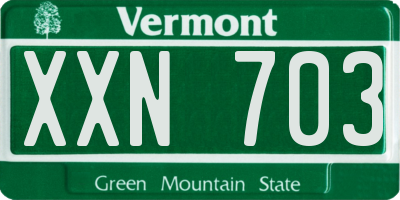 VT license plate XXN703