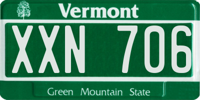 VT license plate XXN706