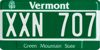 VT license plate XXN707