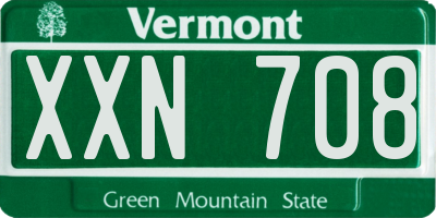 VT license plate XXN708