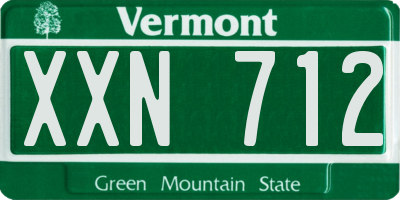 VT license plate XXN712