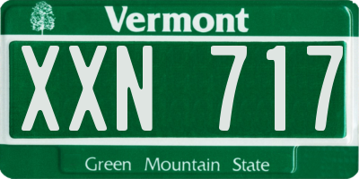 VT license plate XXN717