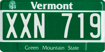 VT license plate XXN719