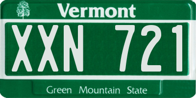 VT license plate XXN721
