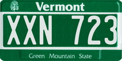 VT license plate XXN723