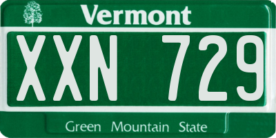 VT license plate XXN729
