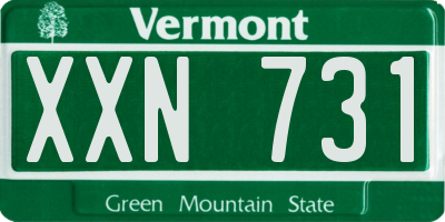VT license plate XXN731
