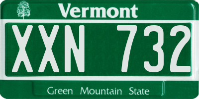 VT license plate XXN732