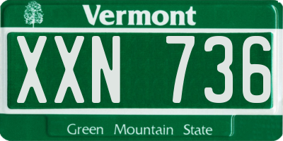 VT license plate XXN736