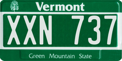 VT license plate XXN737