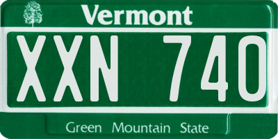 VT license plate XXN740