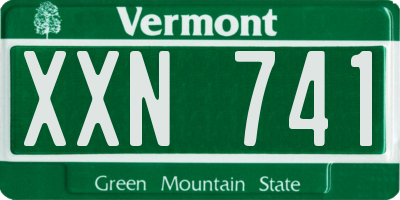 VT license plate XXN741