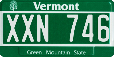 VT license plate XXN746