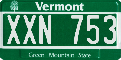 VT license plate XXN753