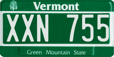 VT license plate XXN755