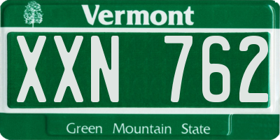 VT license plate XXN762