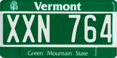 VT license plate XXN764