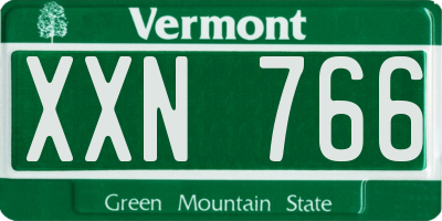 VT license plate XXN766
