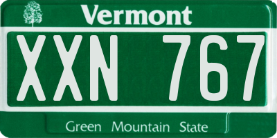 VT license plate XXN767