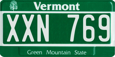 VT license plate XXN769