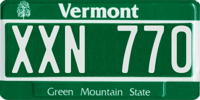 VT license plate XXN770