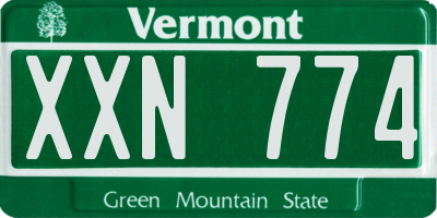 VT license plate XXN774
