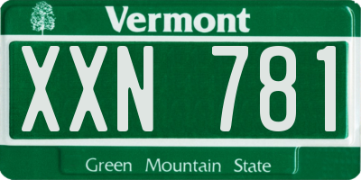 VT license plate XXN781