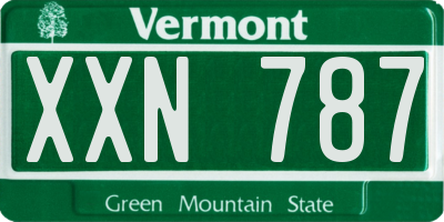VT license plate XXN787