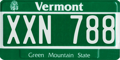 VT license plate XXN788