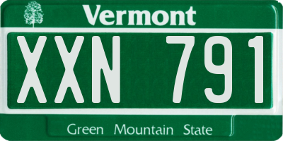VT license plate XXN791