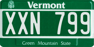 VT license plate XXN799