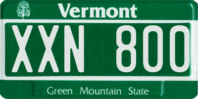 VT license plate XXN800