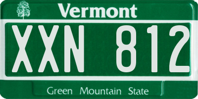 VT license plate XXN812