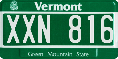 VT license plate XXN816