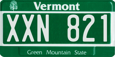 VT license plate XXN821
