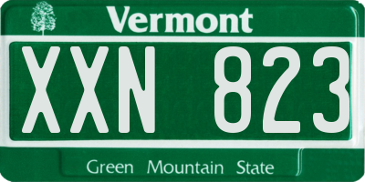 VT license plate XXN823