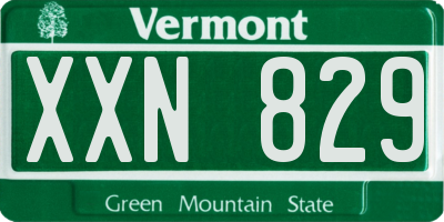 VT license plate XXN829