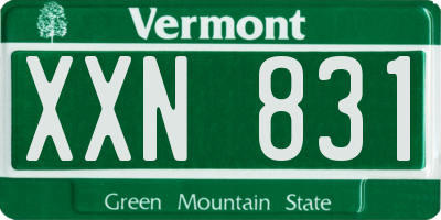 VT license plate XXN831
