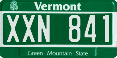 VT license plate XXN841