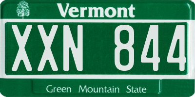 VT license plate XXN844