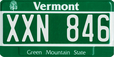 VT license plate XXN846