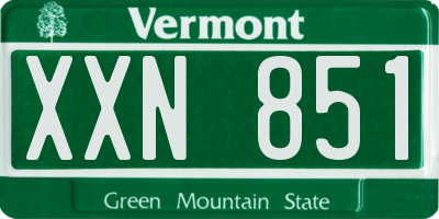 VT license plate XXN851