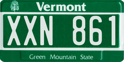 VT license plate XXN861