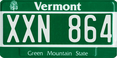 VT license plate XXN864
