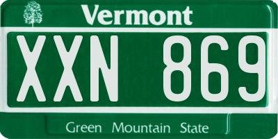 VT license plate XXN869