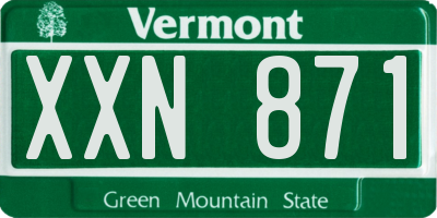 VT license plate XXN871