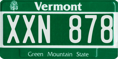 VT license plate XXN878